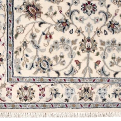 3 x 7 nain india wool area rug border details - pineville rug gallery - charlotte nc