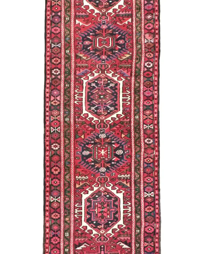 3 x 18 Antique Heriz Persian Wool Rug