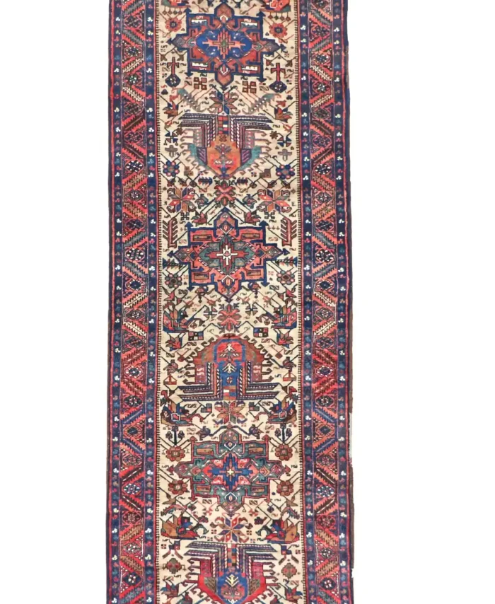 3 x 15 Antique Persian Heriz Wool Rug