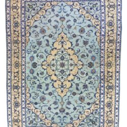 8 x 11 Kashan Persian Wool Area Rug - pineville rug gallery - charlotte nc