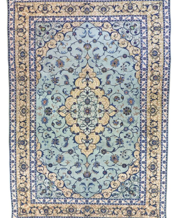 8 x 11 Kashan Persian Wool Area Rug - pineville rug gallery - charlotte nc