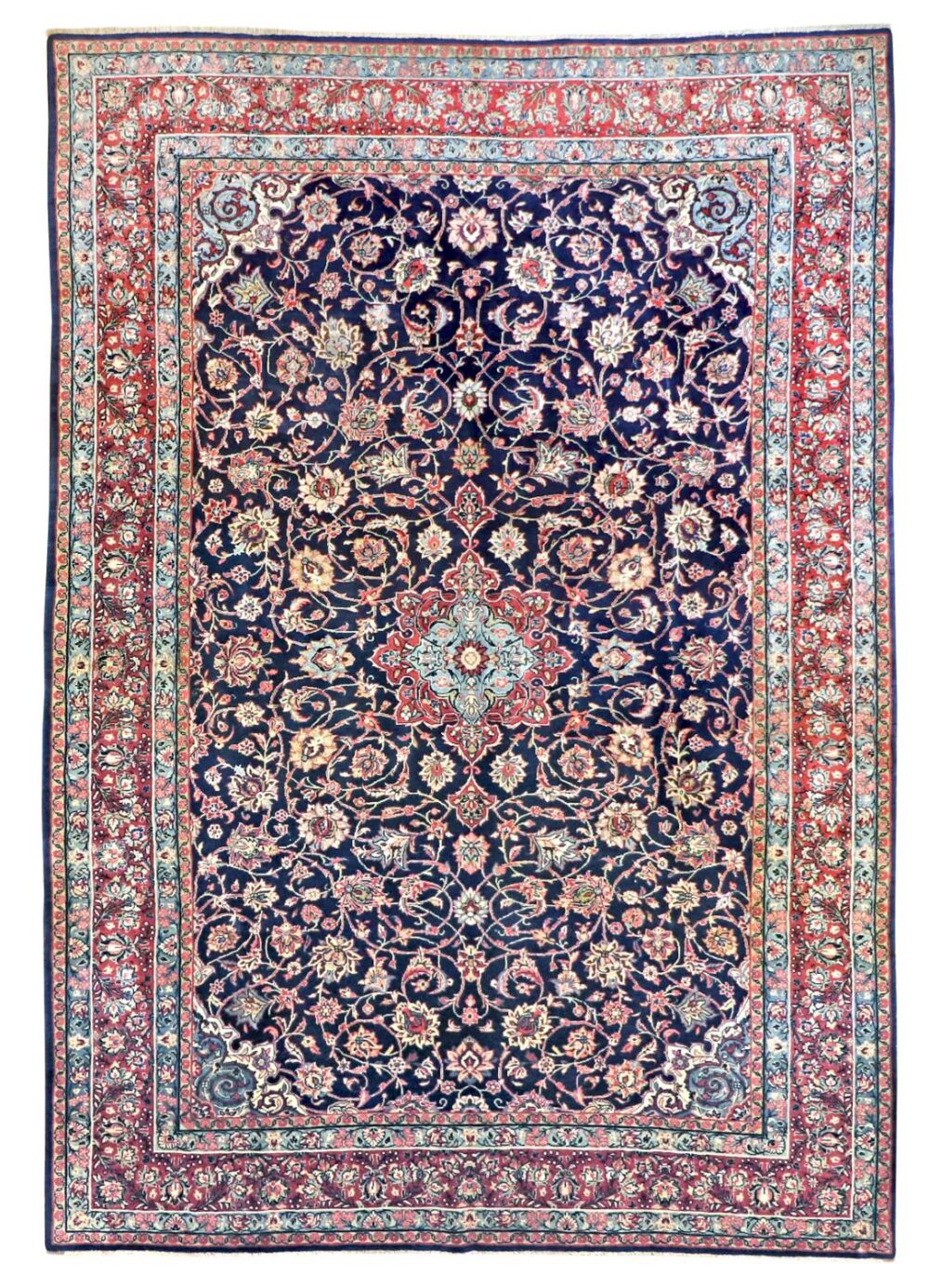 8 x 11 Vintage Sarouk Persian Wool Area Rug - pineville rug gallery - charlotte nc