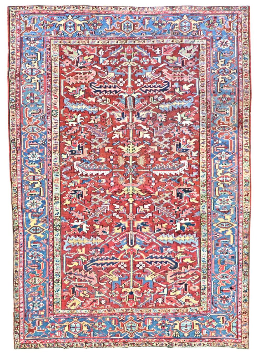 8 x 12 Antique Heriz Persian Wool Area Rug - pineville rug gallery - charlotte nc