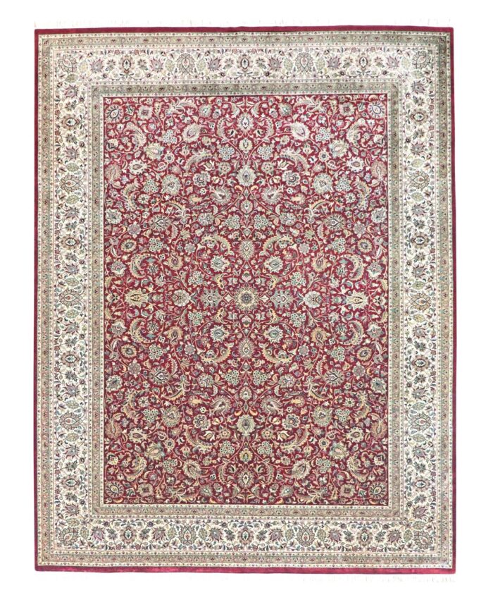 9 x 12 New Kashan India Wool Area Rug - pineville rug gallery - charlotte nc