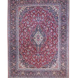 9 x 12 New Kashan Wool Area Rug full size - pineville rug gallery - charlotte nc