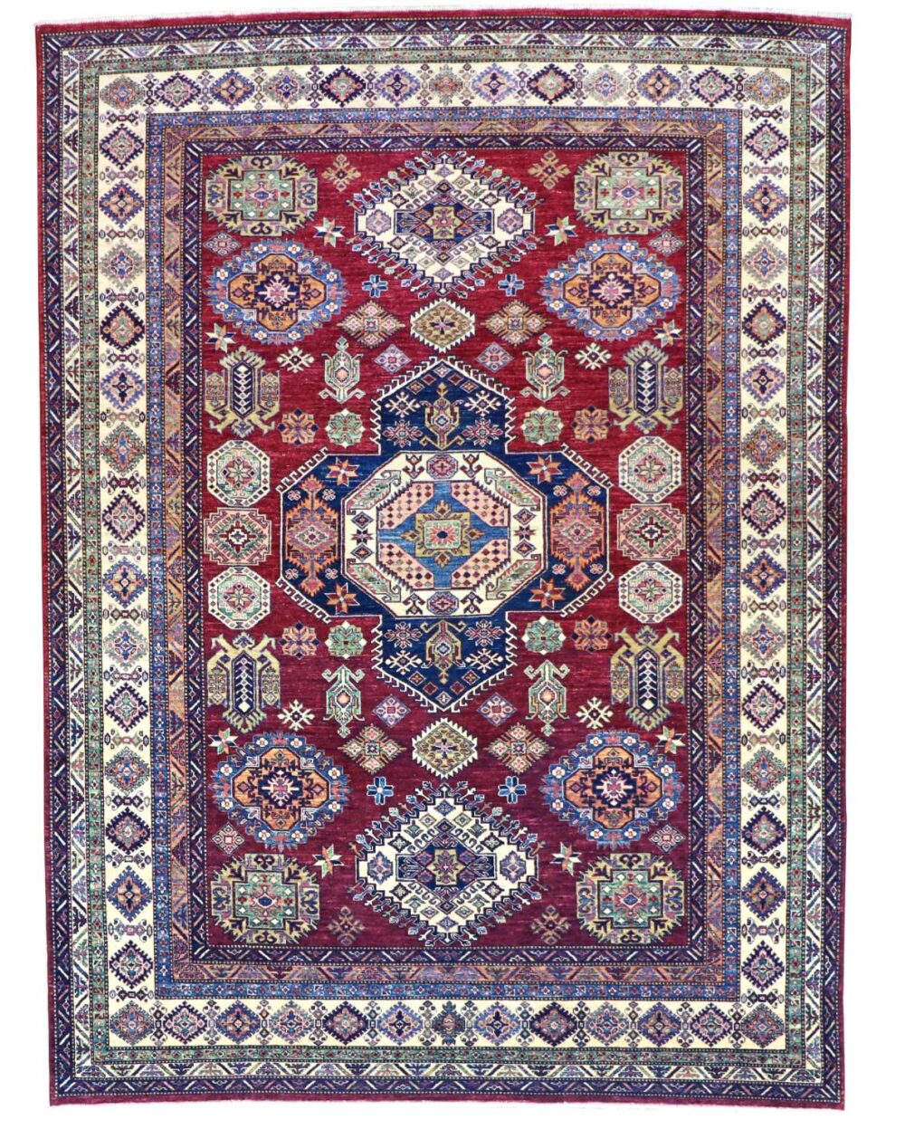 9 x 12 New Kazak Pakistan Wool Classy Area Rug Full Size - pineville rug gallery - charlotte nc
