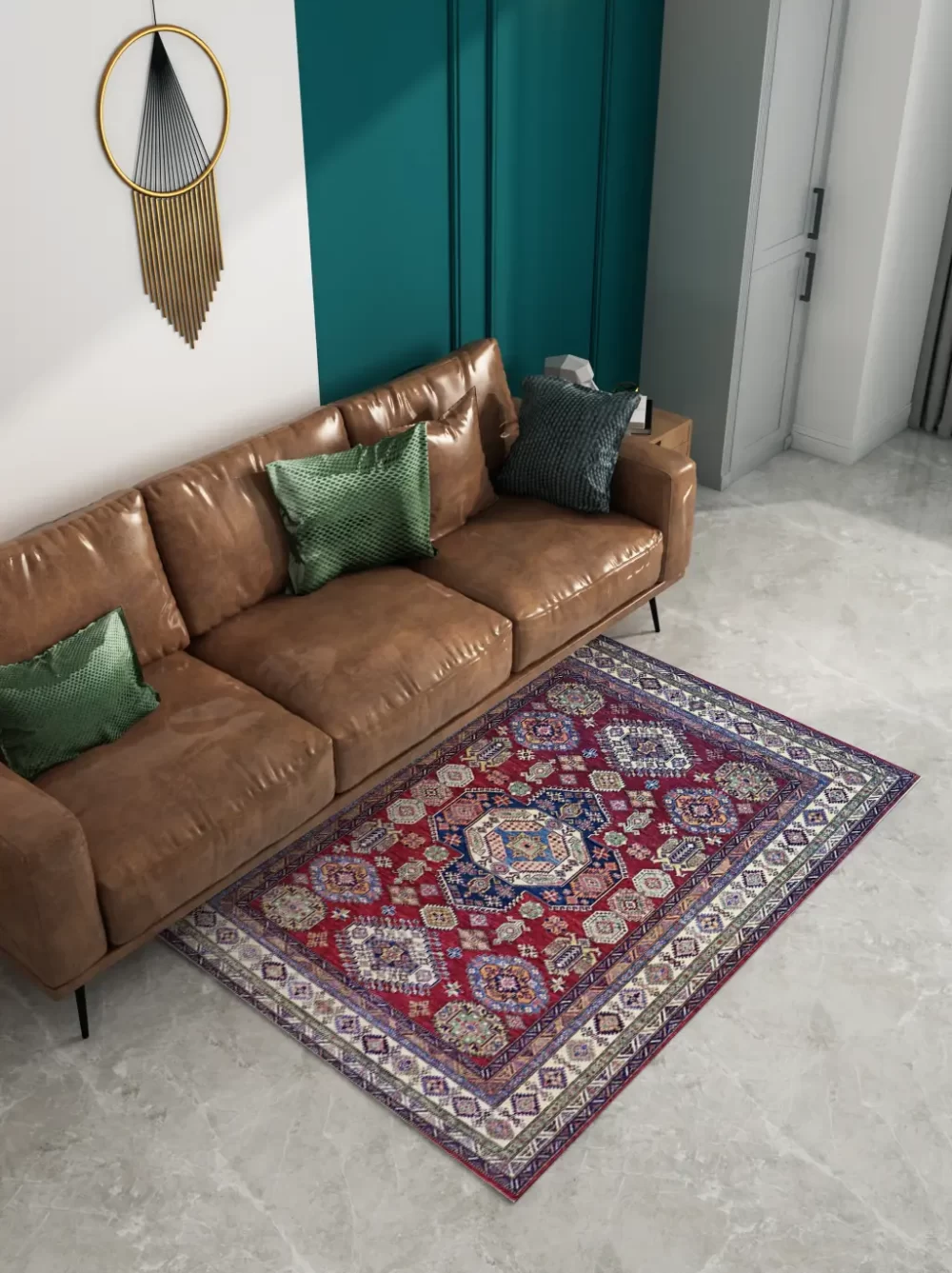 9 x 12 New Kazak Pakistan Wool Classy Area Rug in Living Room - pineville rug gallery - charlotte nc