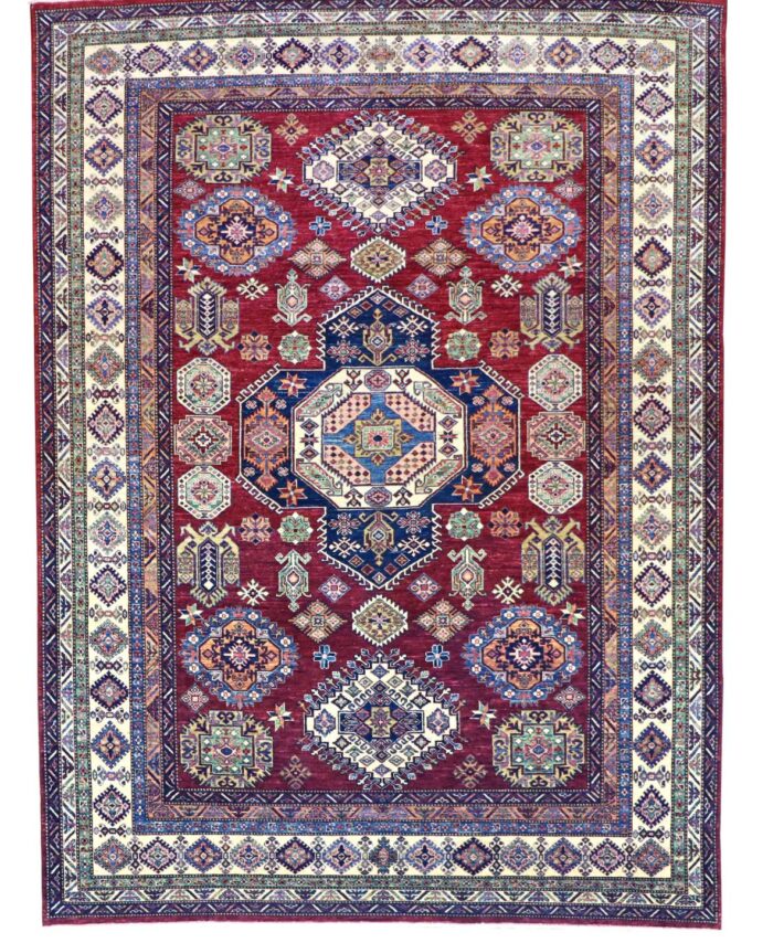 9 x 12 New Kazak Pakistan Wool Classy Area Rug Full Size - pineville rug gallery - charlotte nc