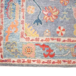 4 x 6 Oushak Turkish Oriental Area Rug Border Details - pineville rug gallery - charlotte nc