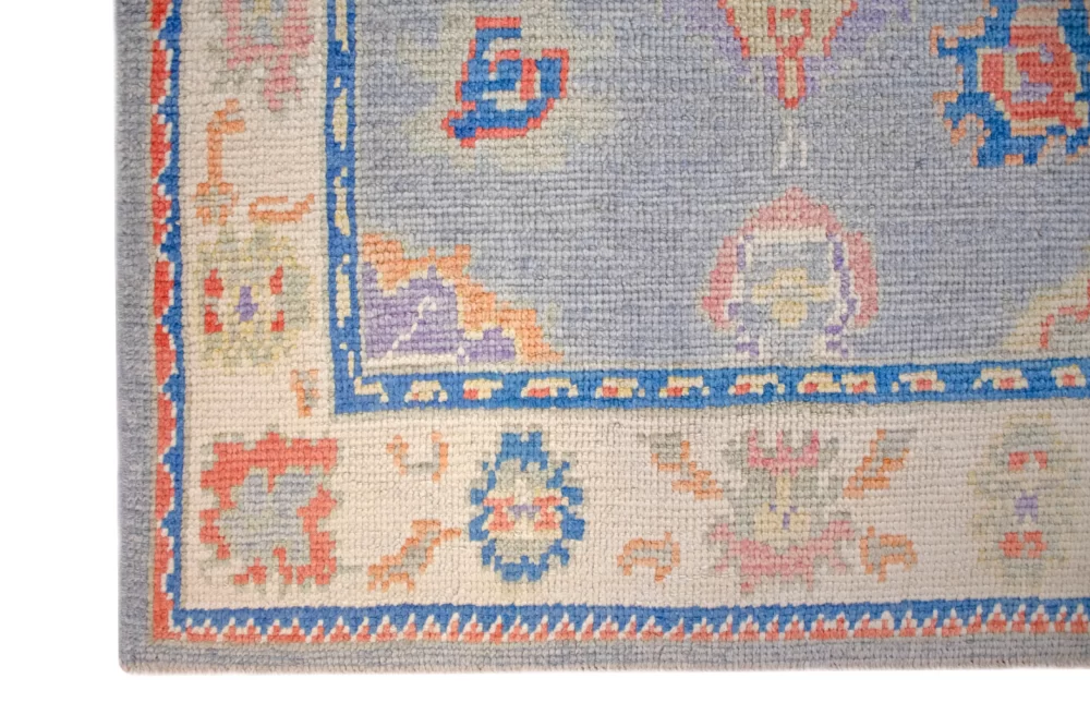 4 x 6 Oushak Turkish Wool Oriental Area Rug Border Details - pineville rug gallery - charlotte nc