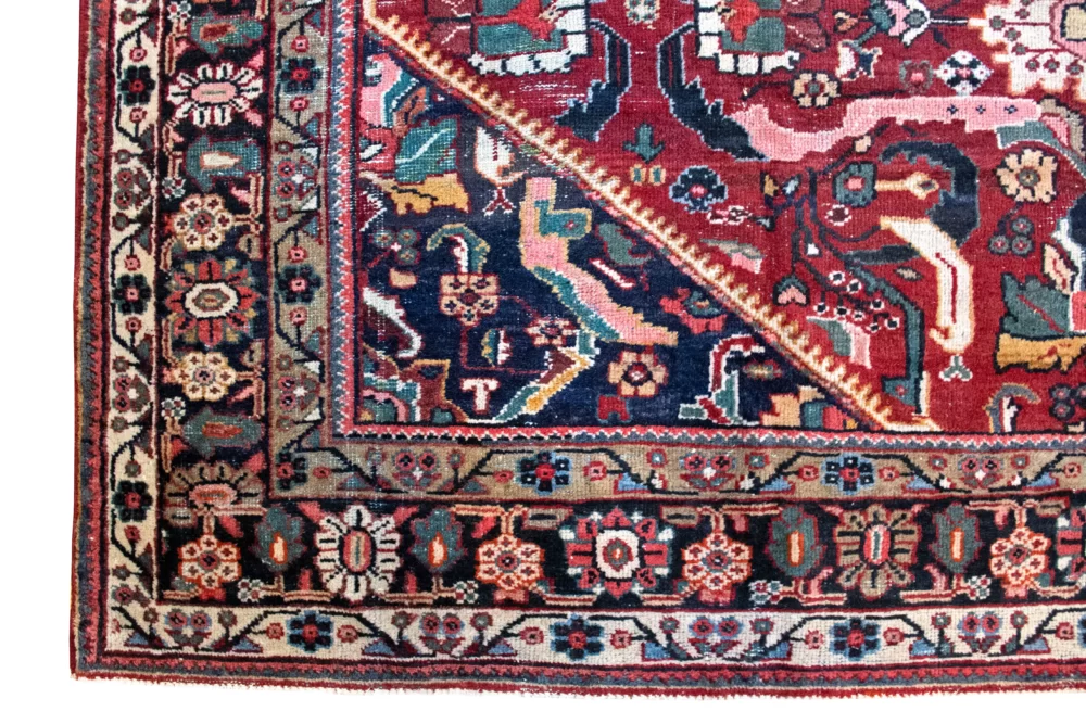 9 x 11 Antique Mahal Persian Wool Area Rug