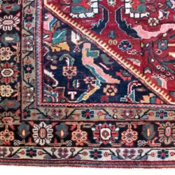 9 x 11 Antique Mahal Persian Wool Area Rug