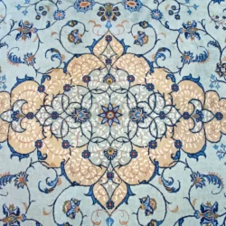 8 x 11 Kashan Persian Wool Area Rug Design Details - pineville rug gallery - charlotte nc