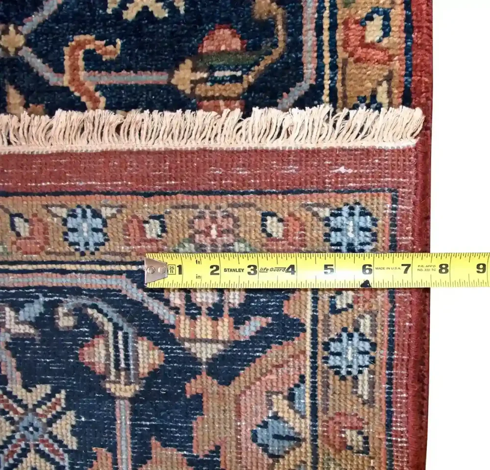 9 x 12 Antique Heriz Indian Wool Area Rug Measurement Details - pineville rug gallery - charlotte nc