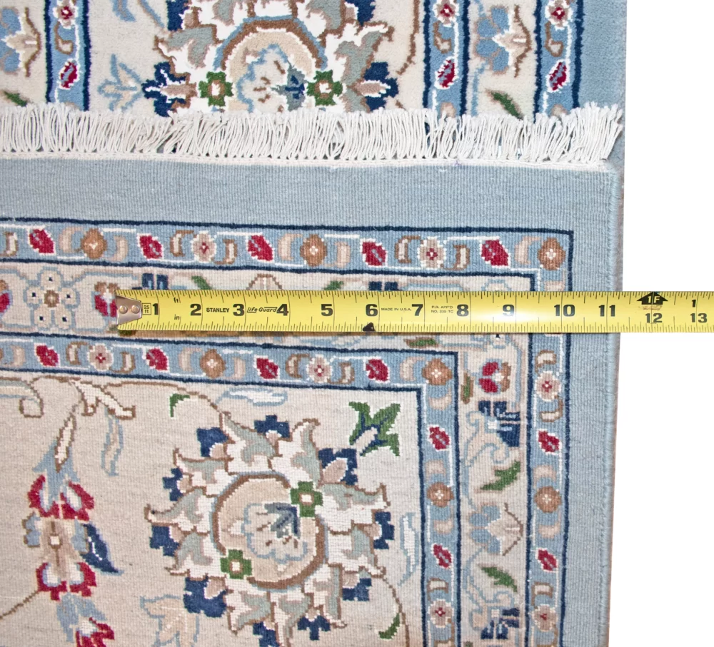 9 x 12 New Naien India Wool Silk Area Rug Measurement Details - pineville rug gallery - charlotte nc
