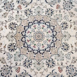 9 x 12 New Nain India Wool-Silk Area Rug Design Details - pineville rug gallery - charlotte nc