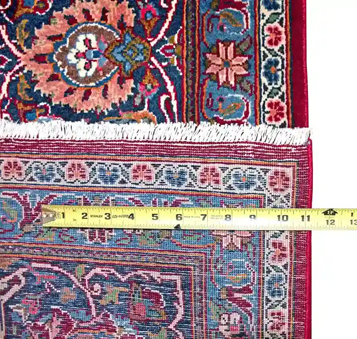 9 x 12 New Kashan Wool Area Rug length - pineville rug gallery - charlotte nc