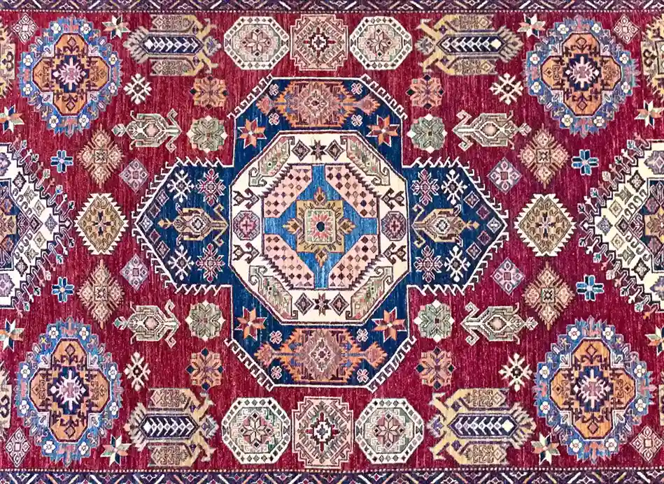9 x 12 New Kazak Pakistan Wool Classy Area Rug Design Details - pineville rug gallery - charlotte nc