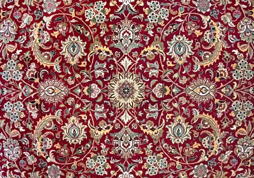 9 x 12 New Kashan India Wool Area Rug Design Details - pineville rug gallery - charlotte nc