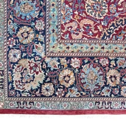 9 x 12 Old Tabriz Pakistan Wool Area Rug Border Details - pineville rug gallery - charlotte nc