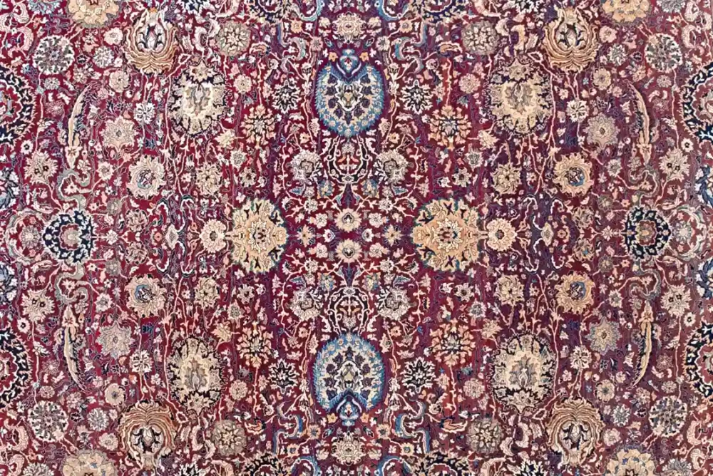 9 x 12 Old Tabriz Pakistan Wool Area Rug Design Details - pineville rug gallery - charlotte nc