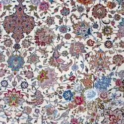 9 x 12 New Tabriz Iran Wool-Silk Area Rug