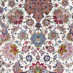 9 x 12 New Tabriz Iran Wool-Silk Area Rug Design - pineville rug gallery - charlotte nc