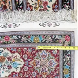 9 x 12 New Tabriz Iran Wool-Silk Area Rug Measurement Details - pineville rug gallery - charlotte nc