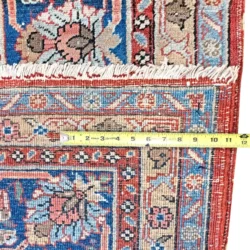 10 x 13 Antique Heriz Wool Area Rug Measurement Details - pineville rug gallery - charlotte nc