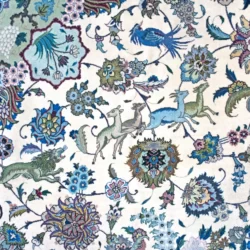 10 x 13 New Tabriz Wool-Silk Area Rug Design Details - pineville rug gallery - charlotte nc