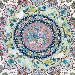 10 x 13 New Tabriz Wool-Silk Area Rug Design - pineville rug gallery - charlotte nc