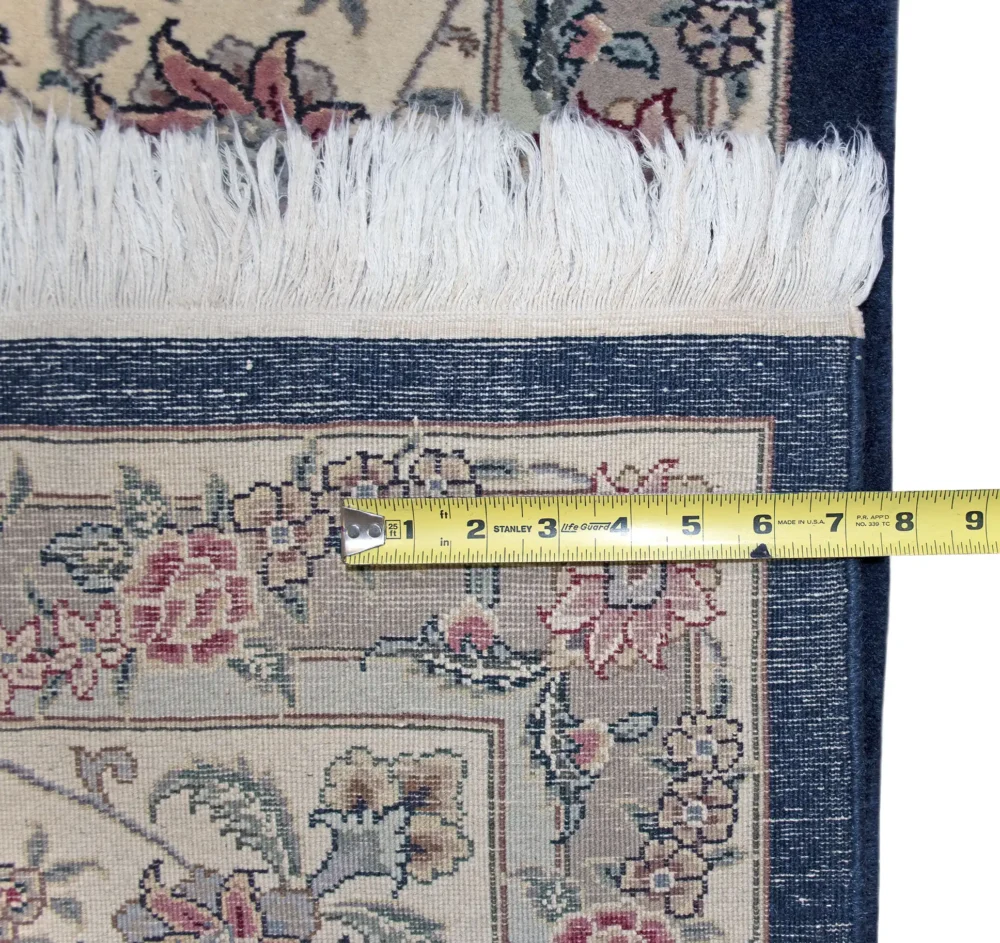 9 x 12 Kashan Persian Wool Area Rug Border Details- pineville rug gallery - charlotte nc