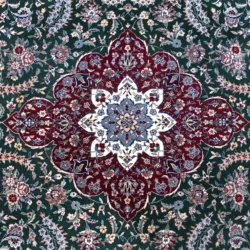 9 x 12 New Kashan Persian Wool Silk Rug Design Details - pineville rug gallery - charlotte nc