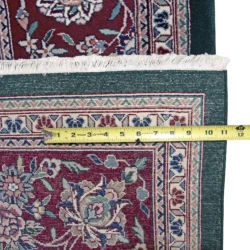9 x 12 New Kashan Persian Wool Silk Rug Measurement Details - pineville rug gallery - charlotte nc