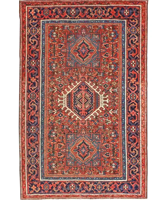 5 x 7 Antique Persian Heriz Wool Rug