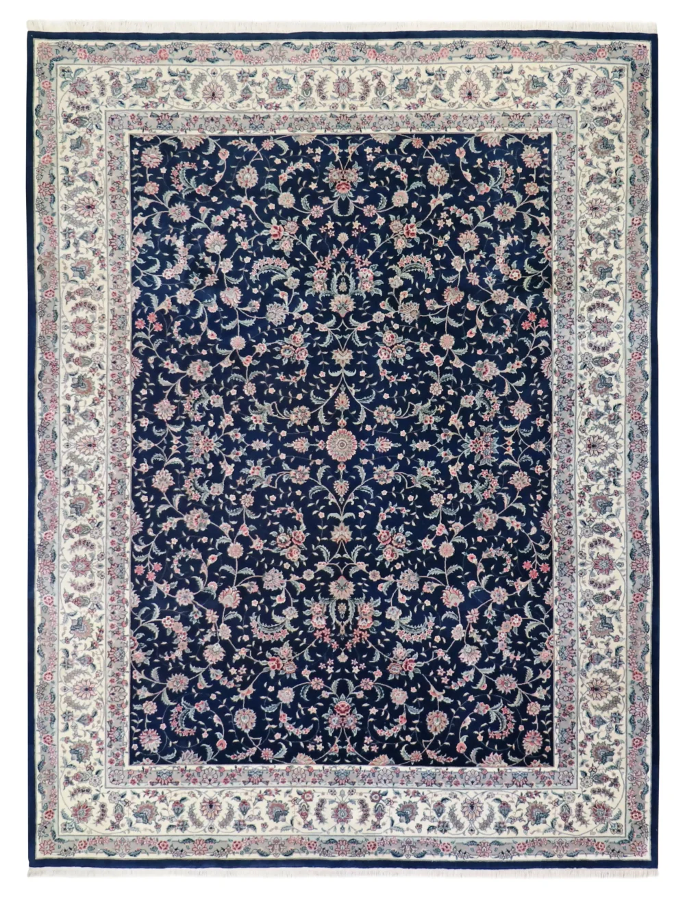 9 x 12 Kashan Persian Wool Area Rug - pineville rug gallery - charlotte nc