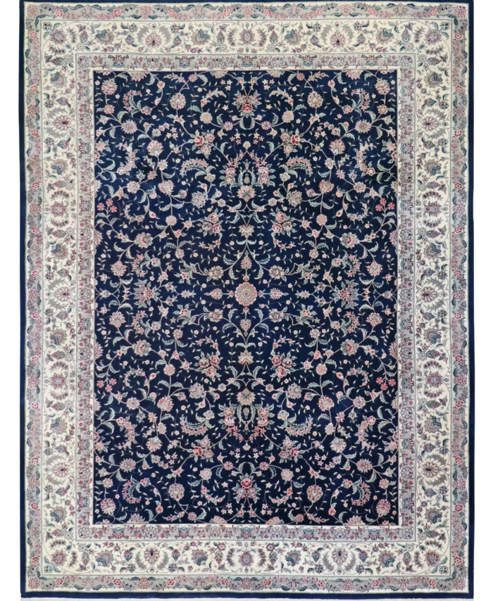 9 x 12 Kashan Persian Wool Area Rug - pineville rug gallery - charlotte nc