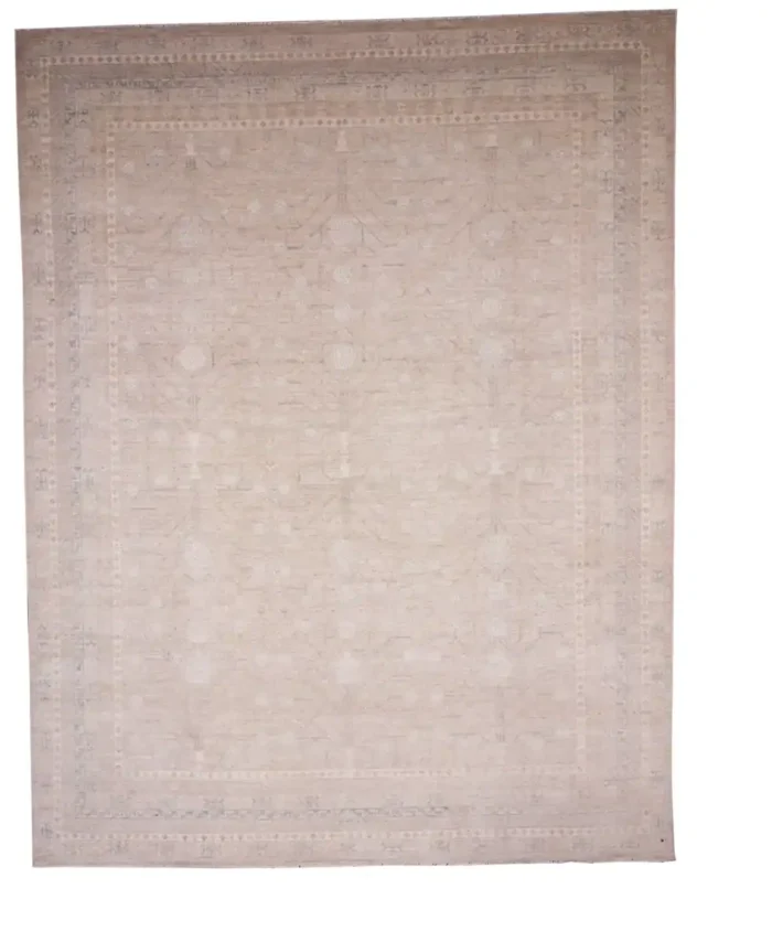 9 X 12 Muted Afghan Oushak Wool Rug