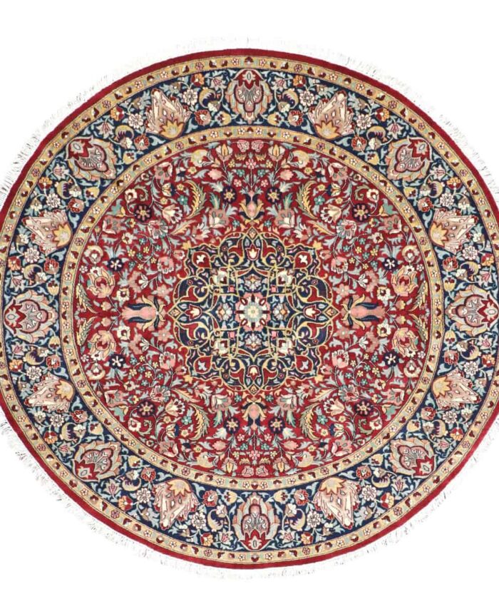 7 x 7 Round Traditional Luxury Kashan