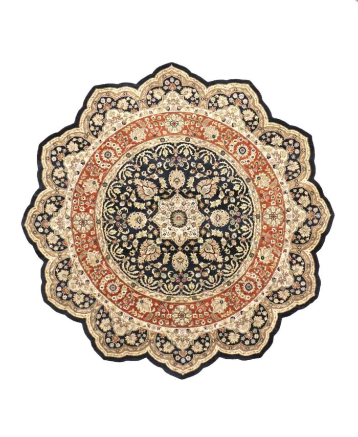 6 x 6 Round Indo-Kashan In Terracotta